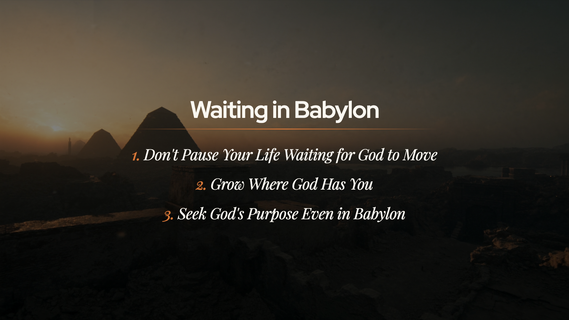 Sermon outline